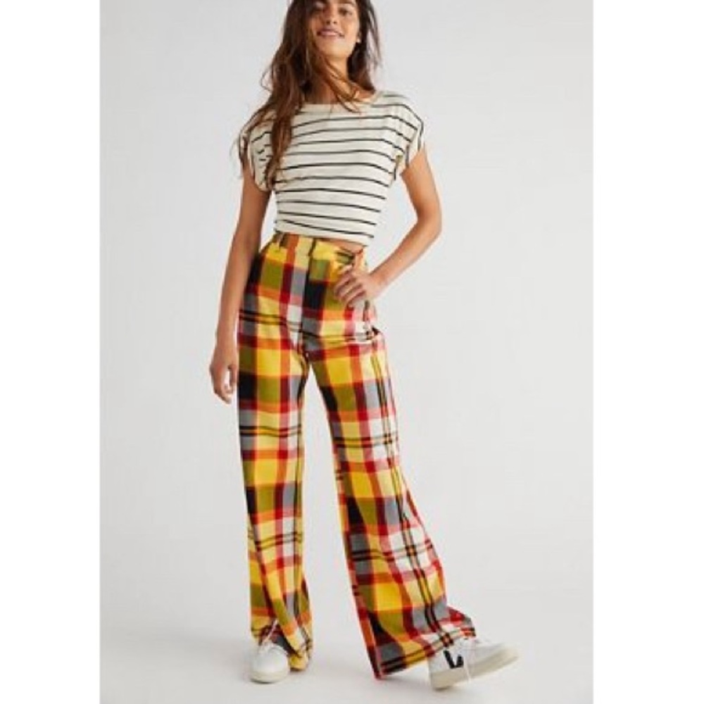 ✨🍁 Free People 🍁✨ Fall Plaid Trouser - 10